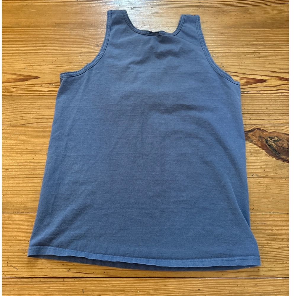 Yacht Club Tank Top Women Blue Aruba Dolphin Embroidered Souvenir SIZE Medium - Picture 6 of 6